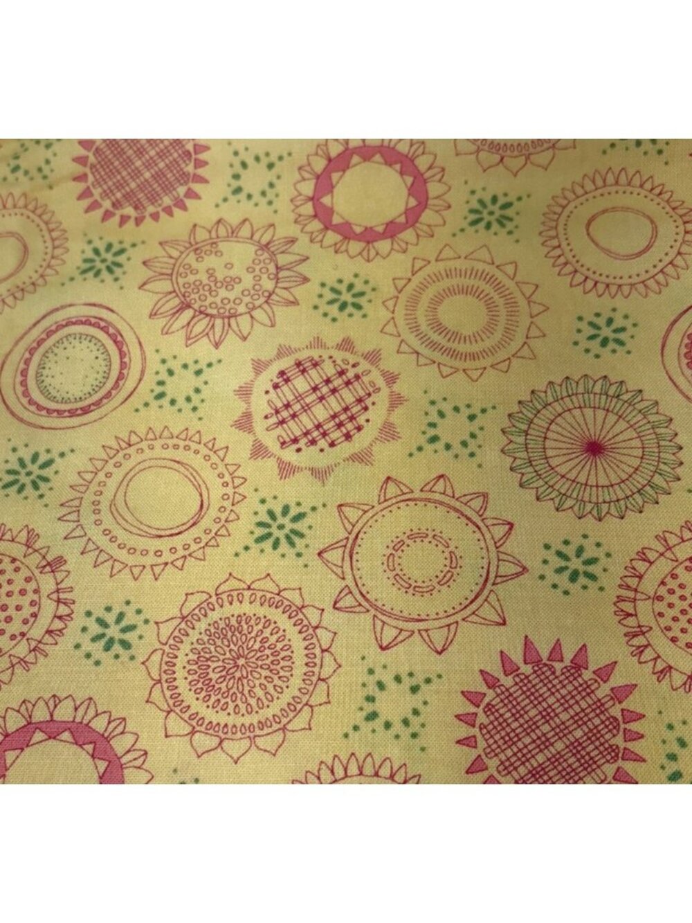 Solana Robin Pickens Moda Cotton Quilting Fabric 28x43" Sunflower Yellow Pink - Picture 5 of 13
